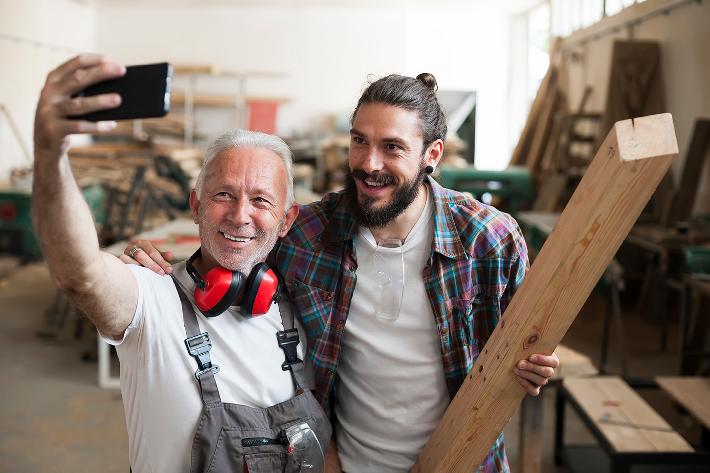Carpenters taking a selfie